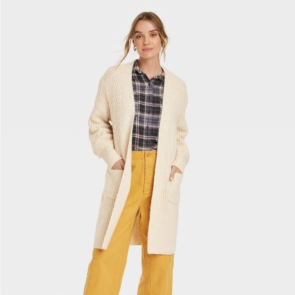 Universal thread open front duster cardigan nwt